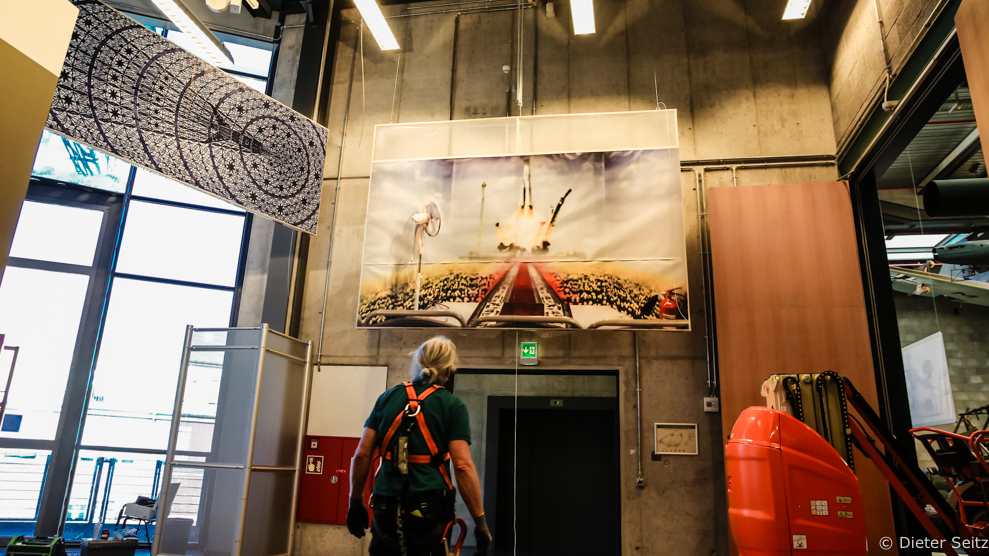 Cosmic Culture - Aufbau im Deutschen Technikmuseum Berlin