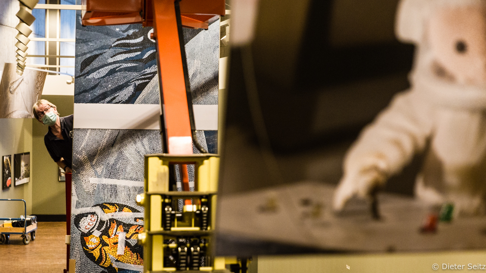 Cosmic Culture - Aufbau im Deutschen Technikmuseum Berlin